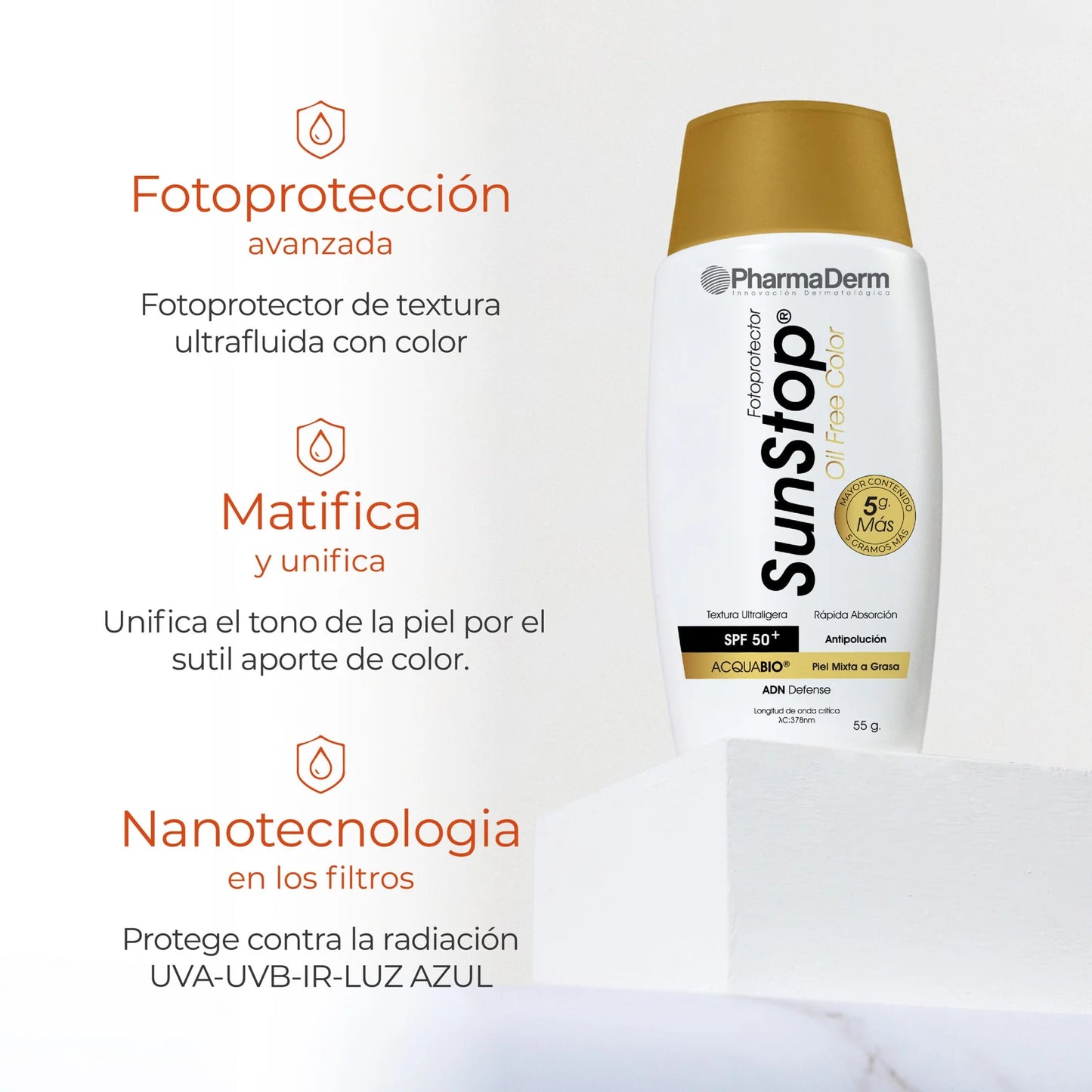 SunStop Fotorpotector Oil Free SPF50+ 55 gr