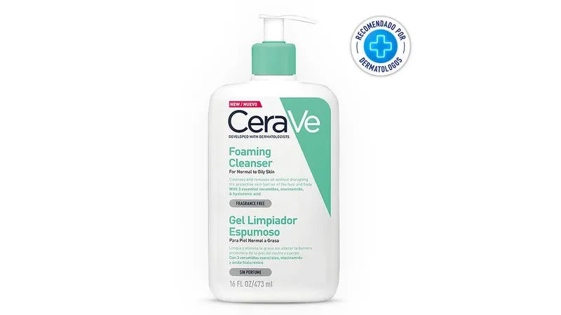 Cerave Gel Limpiador Espumoso Piel Normal A Grasa * 473 Ml