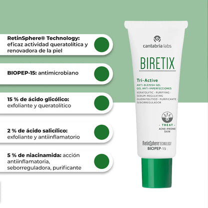 Biretix Tri-Active Gel Anti-Imperfecciones X 50 Ml