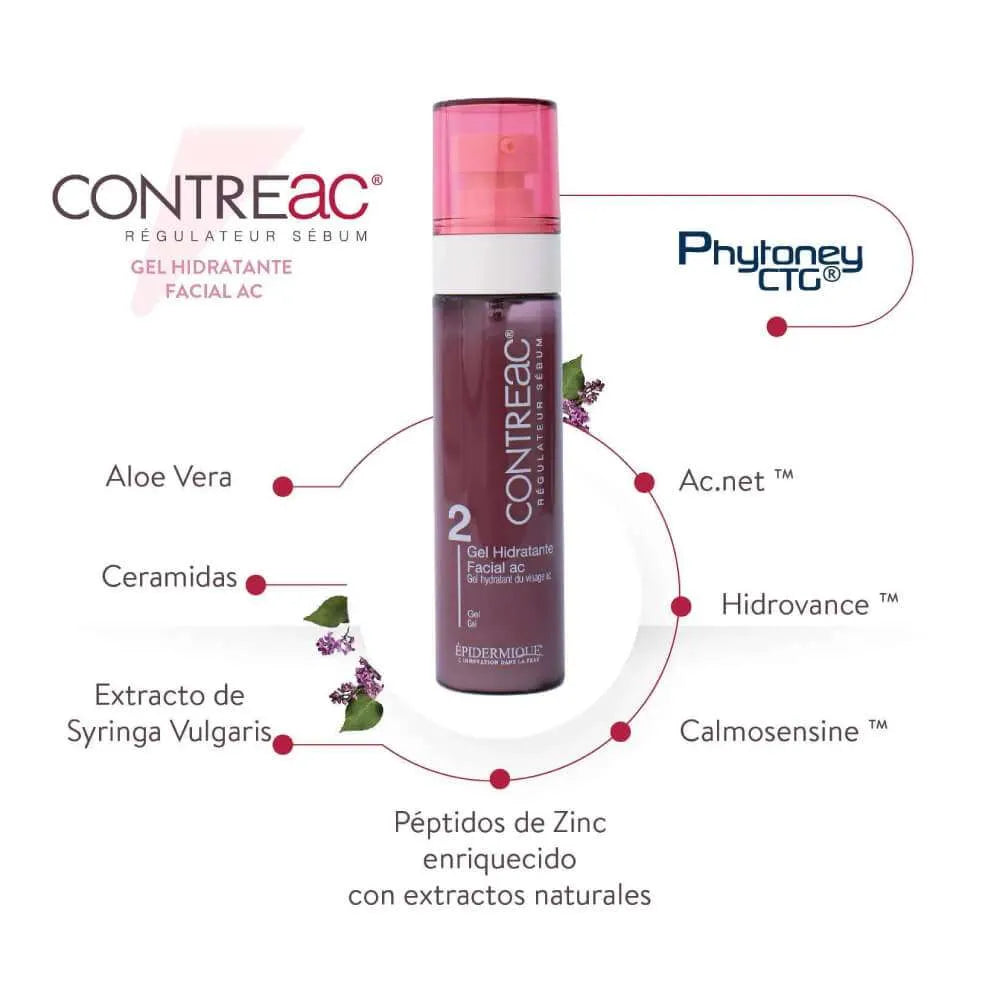 Contreac 2 Gel Hidratante Facial Ac *60ml