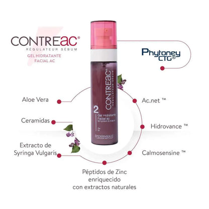 Contreac 2 Gel Hidratante Facial Ac *60ml