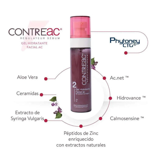 Contreac 2 Gel Hidratante Facial Ac *60ml