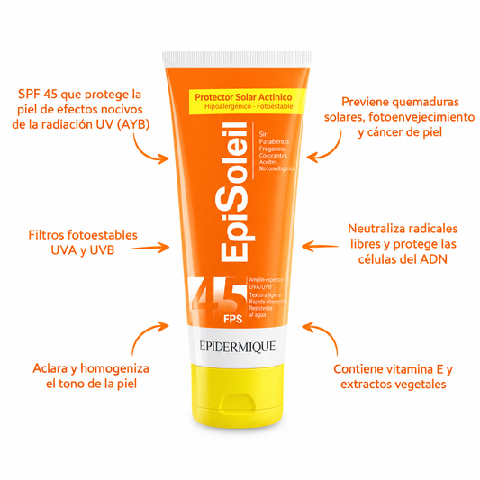 Episoleil Aclarante Protector Solar Spf 45 *70g